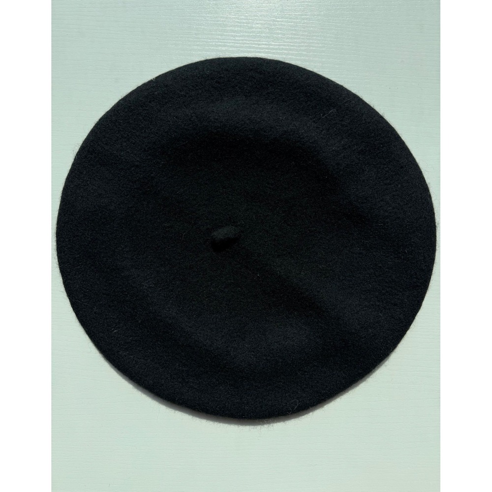 Black 100% Wool Beret Classic French Style Winter Hat KB-BERET Unisex Felt Cap